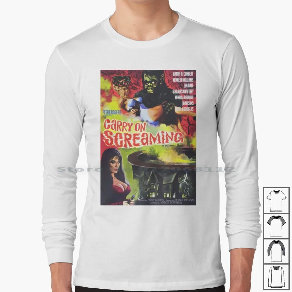 Carry On Screaming Long Sleeve T Shirt Carry On Screaming Film Movie British English Comedy Humour 1970s 1960s Barbara Kenneth