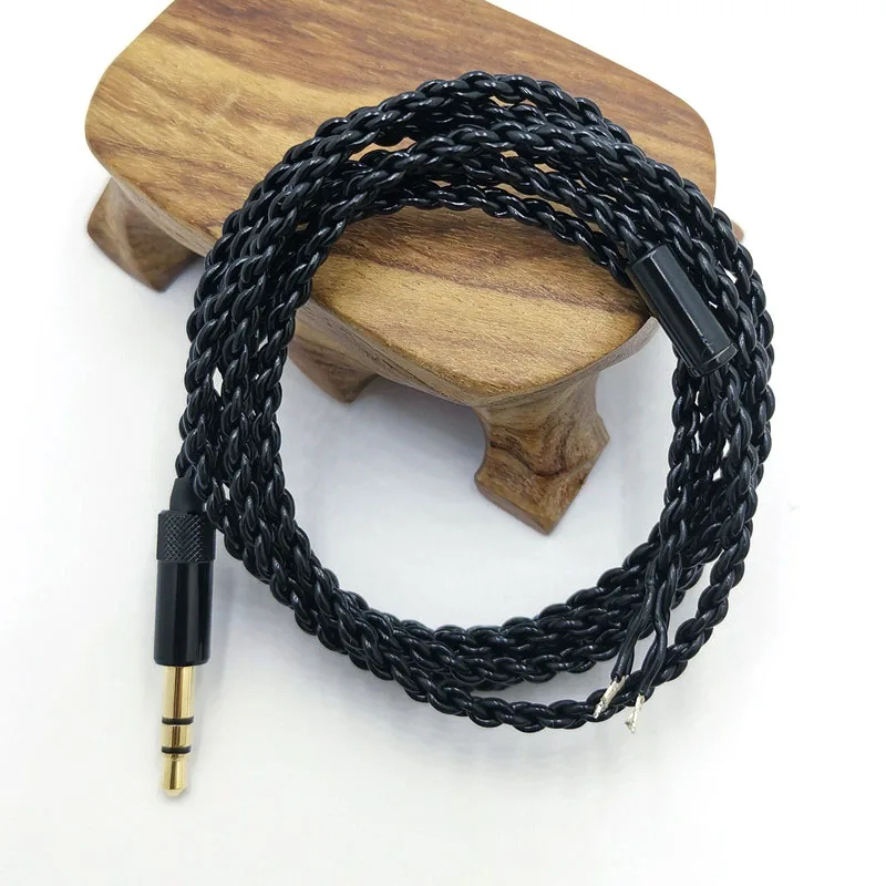 1.2m DIY Replacement Cable 3.5mm Silver plated Upgraded Wire 4 strand wire cable For Repair DIY HIFI earphone cable