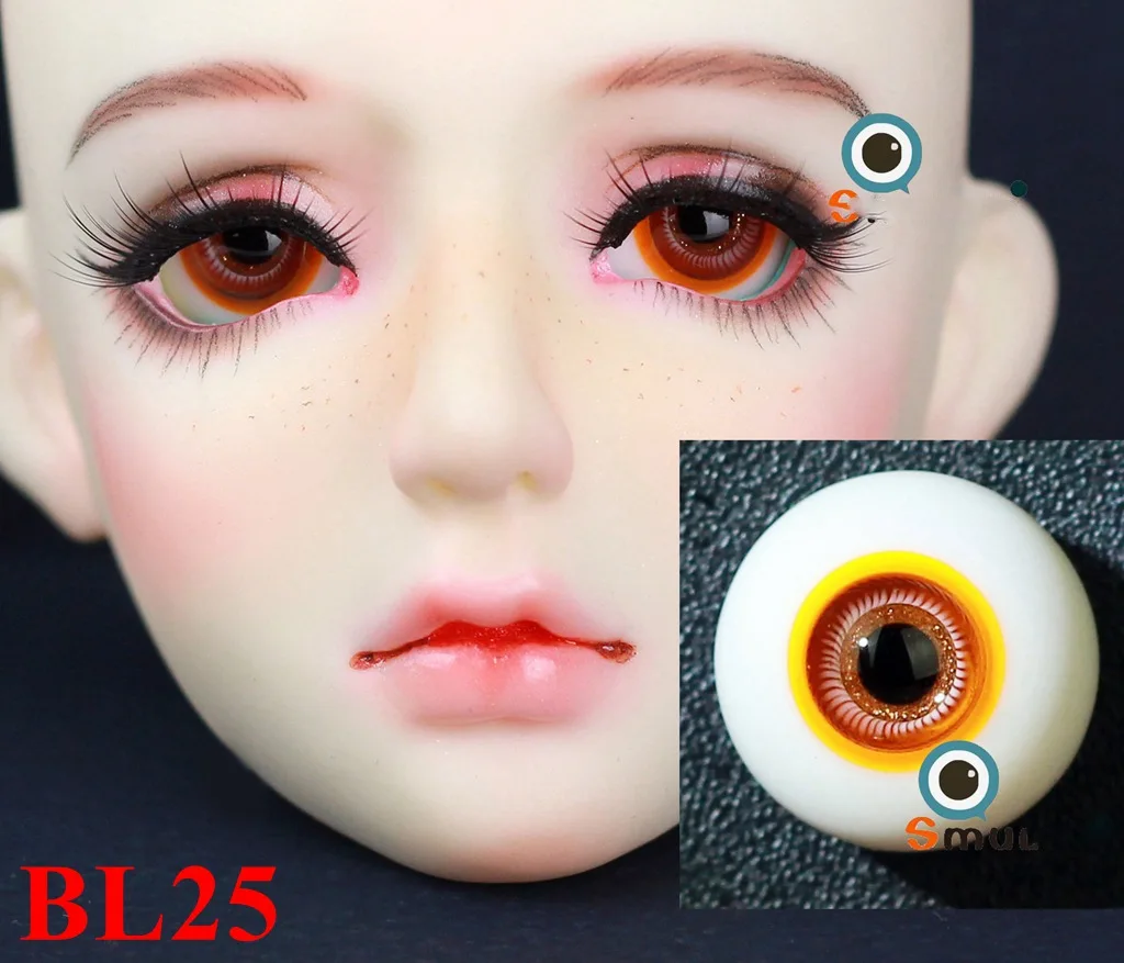 1/12 1/8 1/6 1/4 1/3 Scale BJD Make Up Accessories Doll 8mm-26mm Full Size Glass Eyeball For BJD/SD YOSD MSD SD13 SSDF C1010-B