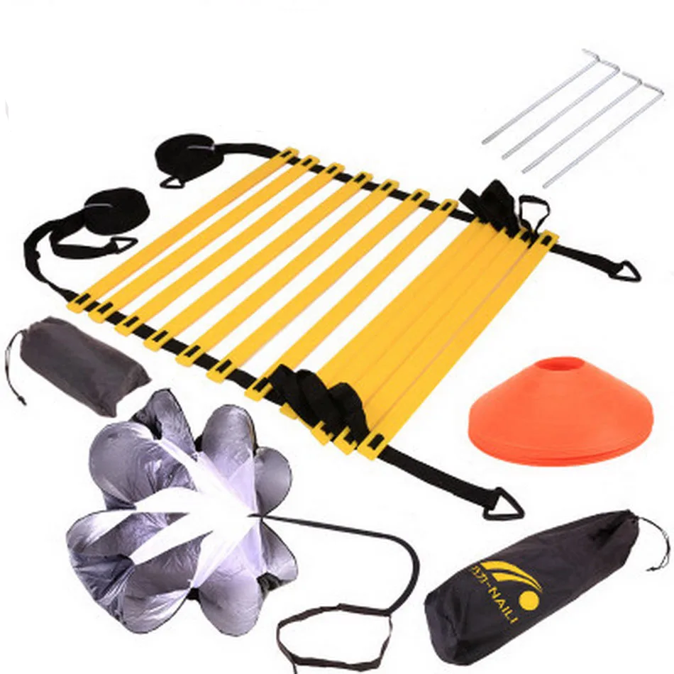 Football Training equipment Set Adjustable Nylon Strap Agility Speed Power Training Ladder Drag Parachute soccer training cone