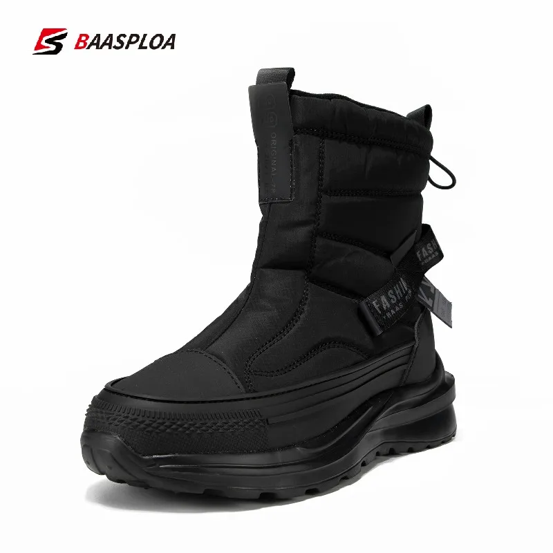 Baasploa 2022 Winter New Warm Cotton Shoes Non-slip Wear-resistant Snow Boots High gang thick-soled Comfortable Male Shoes