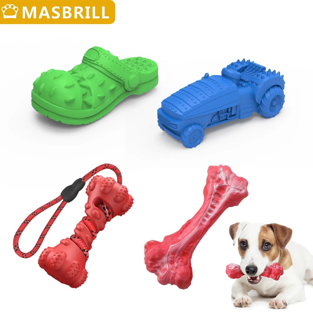 MASBRILL Dog Chew Toys Indestructible Large Breed Aggressive Chewers Tough Dog Teething Toys Pet Teeth Cleaning Pet Accessories