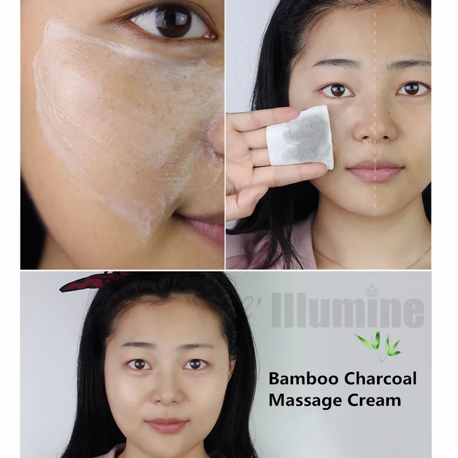 Bamboo Charcoal Detoxification Cream Deep Nourishing Massage Cream For Cleaning Pore Dirt Expelling lead and mercury