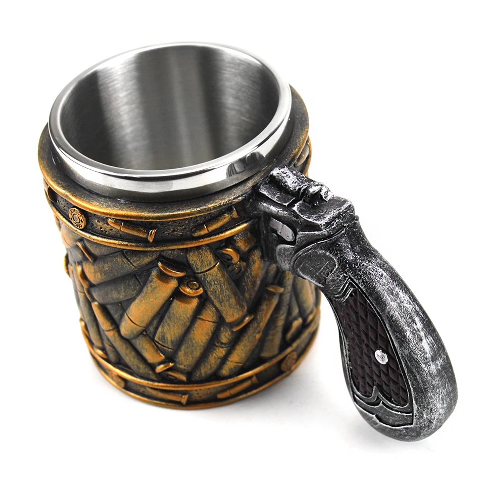 Gun Mugs Revolver Gun Pistol Tankard Mug With Ammo Bullet Round Shells Mugs  Cup Birthday Christmas Halloween Gift 400ml - AliExpress 15