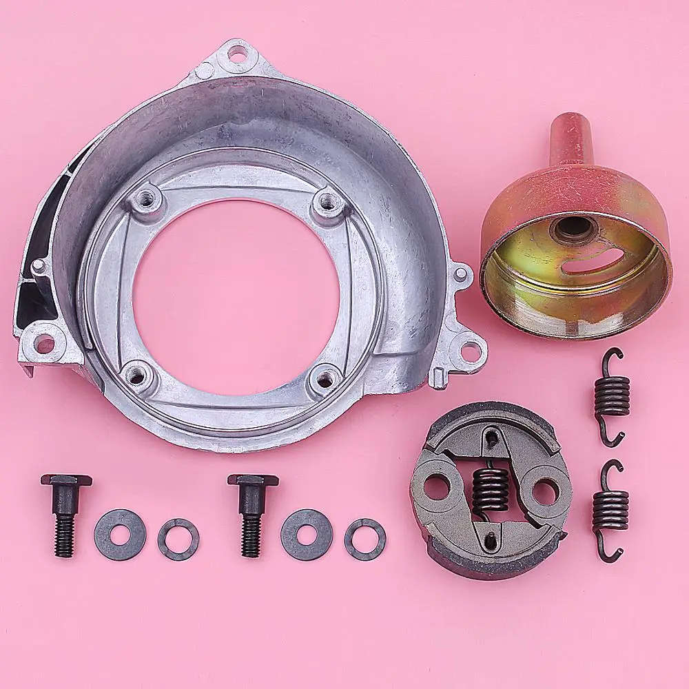 9T Clutch Drum Fan Cover Kit For Honda GX25 Lawnmower Engine Part 19611-Z0H-000, 22000-ZM3-003 Bolt Washer Spring Set