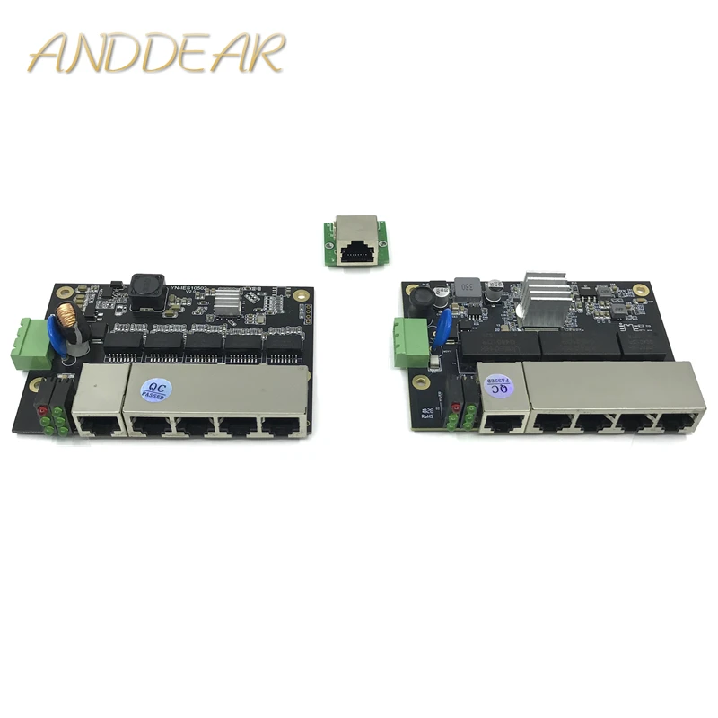 

5 Ports Industrial Ethernet Switch Module Unmanaged 100/1000mbps Ports PCBA board OEM PCBA board OEM Auto-sensing Motherboard