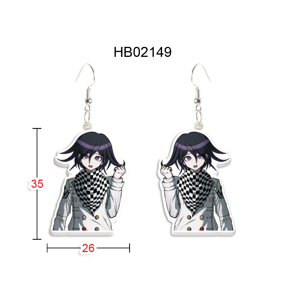 Acrylic Hook Drop Earrings Danganronpa Big Long Drop Dangle Earrings