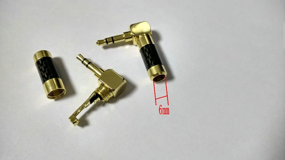 

20pcs copper Gold plated 3.5mm Stereo Audio Right Angle soldering connector New