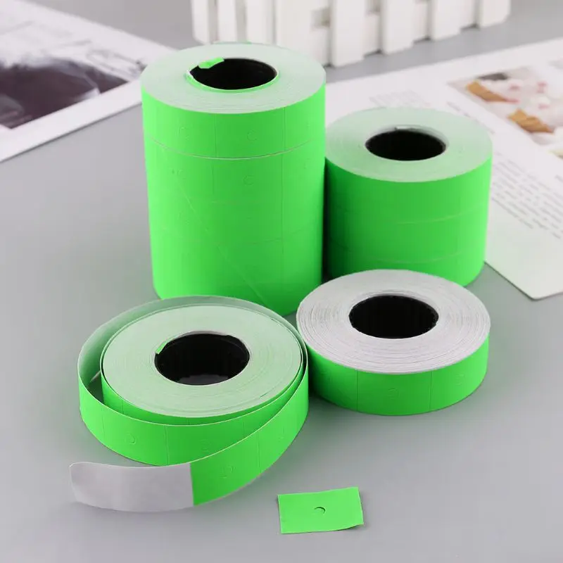 10 Rolls 5000 Pieces Double Row Colorful Price Label Paper Tag Mark Sticker For MX-6600 Labeller