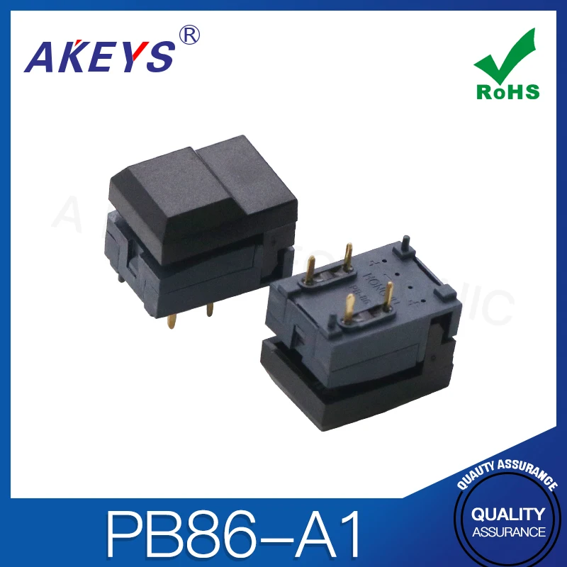 3PCS PB86-A1 Black gray button 17 * 12mm computer button no light touch switch