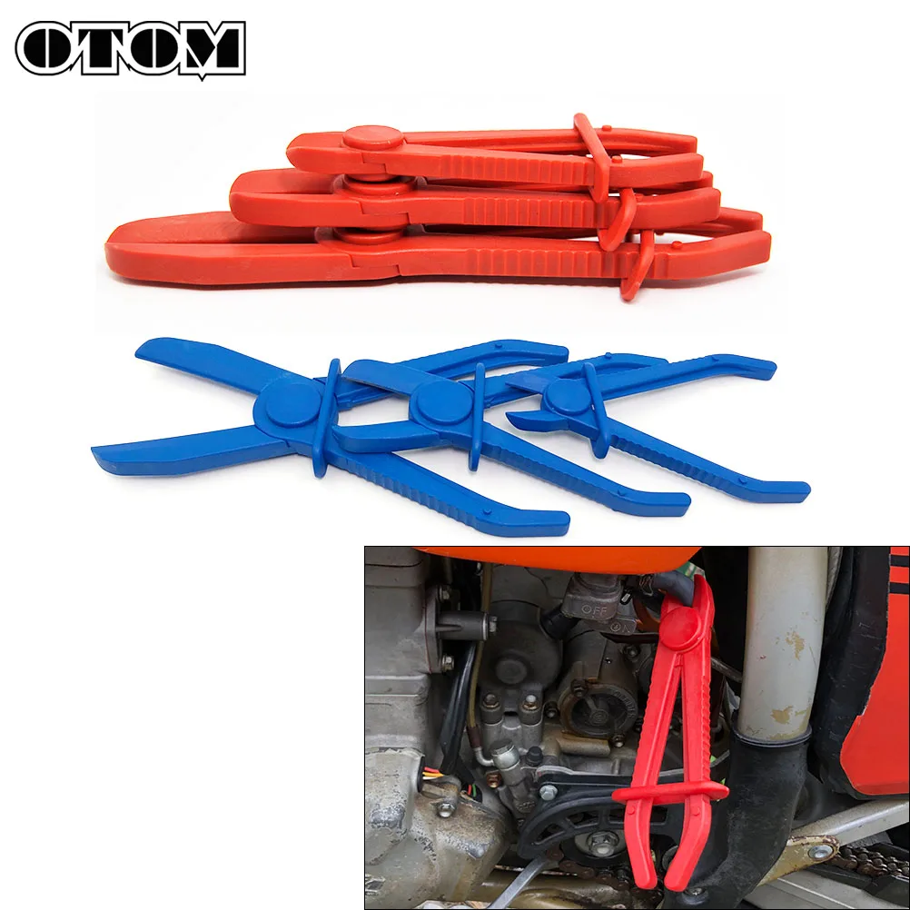 OTOM Motorcycle Nylon Hose Clamp Pliers Brake Fuel Water Line Pipe Pinch Straight Throat Tube Bundle Universal Removal Tools