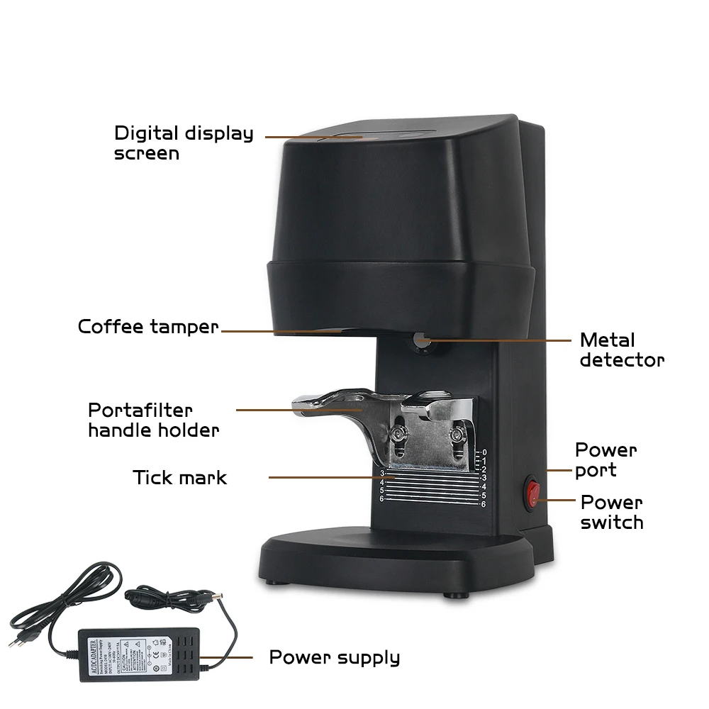 ITOP-máquina de café eléctrica automática, prensa plana de polvo de grano, herramienta de manipulación de café, Tamper de presión para café, 58MM