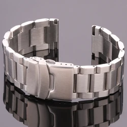 Stainless Steel Watch Band Link Bracelet Style 18mm 20 22 24mm Available in Silver Rose Gold Black Unisex Metal Watchband