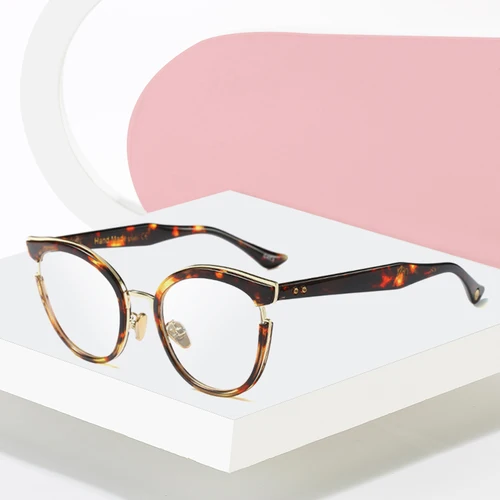 Imagen 2 del producto Gafas ópticas semitransparentes para mujer, montura de moda, gafas graduadas, montura de gafas