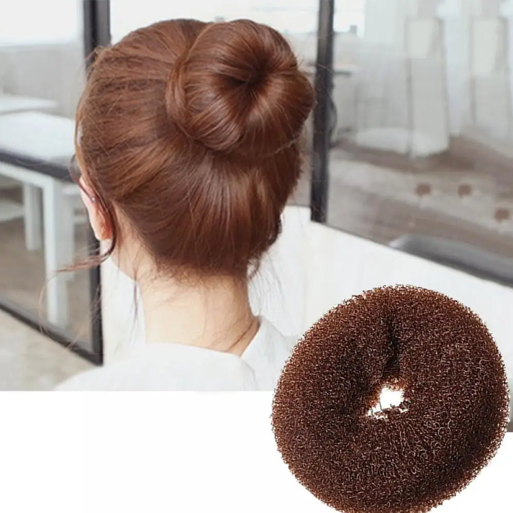 Fashion Brown Bun Ring Shaper Hair Doughnut Updo Styling Tools Korean Hairstyle Maruki Head Hair Curler Hair Tying Accessories