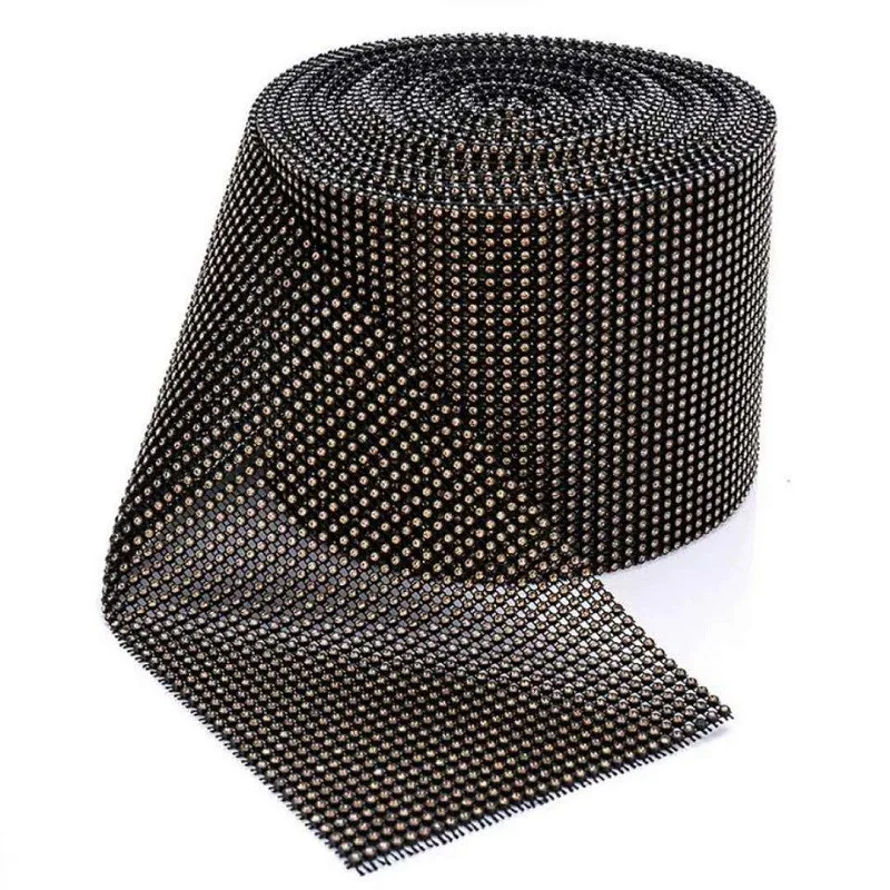 3mm Elastic mesh trimming white and black mesh  base  24 rows 10 yards  stretch with ab crystal stones free shipping