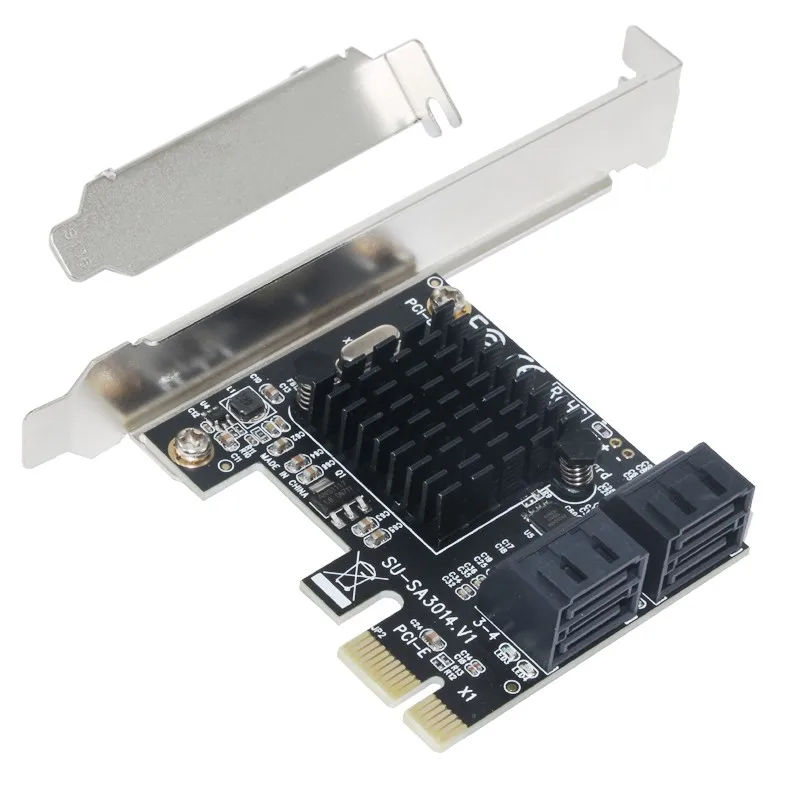 

H1111Z Add On Cards PCI-E/PCIE SATA 3 PCI Express SATA Controller PCIE to SATA 3.0 Card Hub Adapter 88SE9215 Chip for SSD & HDD