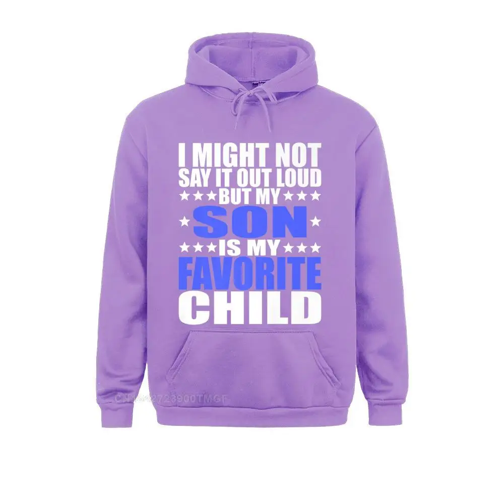 My Son Is My Favorite Child Funny Son Shirts For Parents Long Sleeve Hoodies Summer Women's Sweatshirts Family Clothes Family