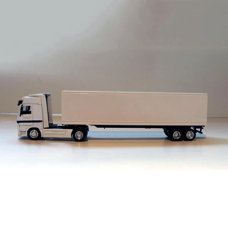 No Box 37CM 1/43 Diecast Heavy Alloy Container truck Transport vehicle Model Simulation Metal Trailer Kids Collection Toys