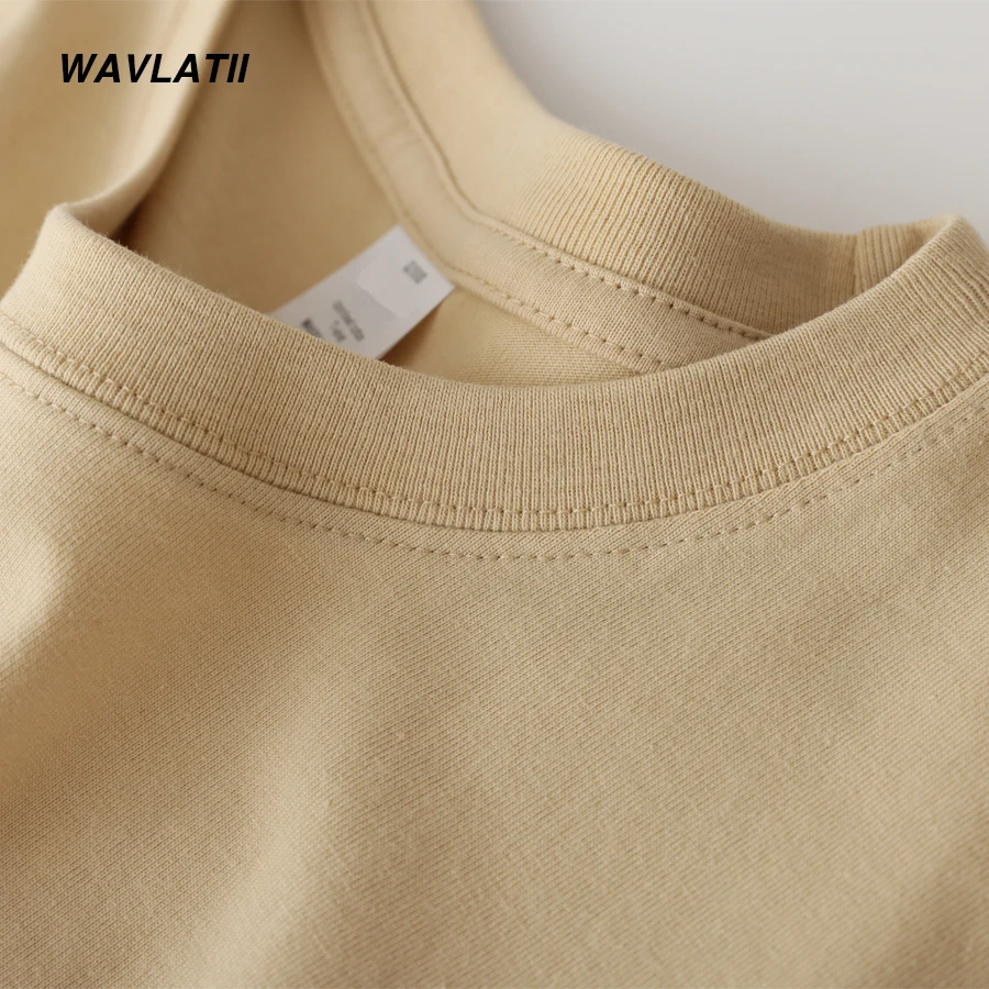 WAVLATII New Men Cotton T shirts Male Dark Green Short Sleeve Summer Solid Casual Tees Tops for Men WMT2101