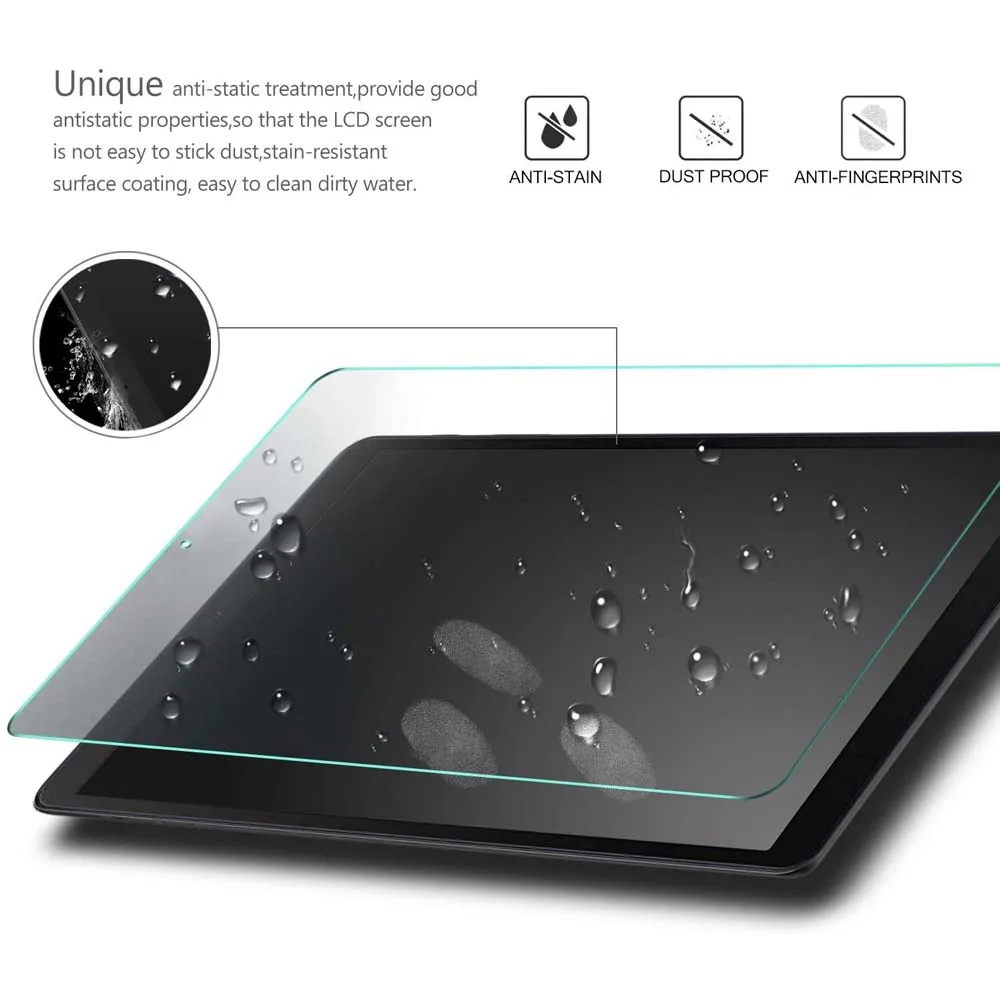 Per Huawei MediaPad M3 Lite 10 Tablet completo in vetro temperato 9H Premium Anti-graffio Anti-impronte HD Pellicola protettiva Guard Cover