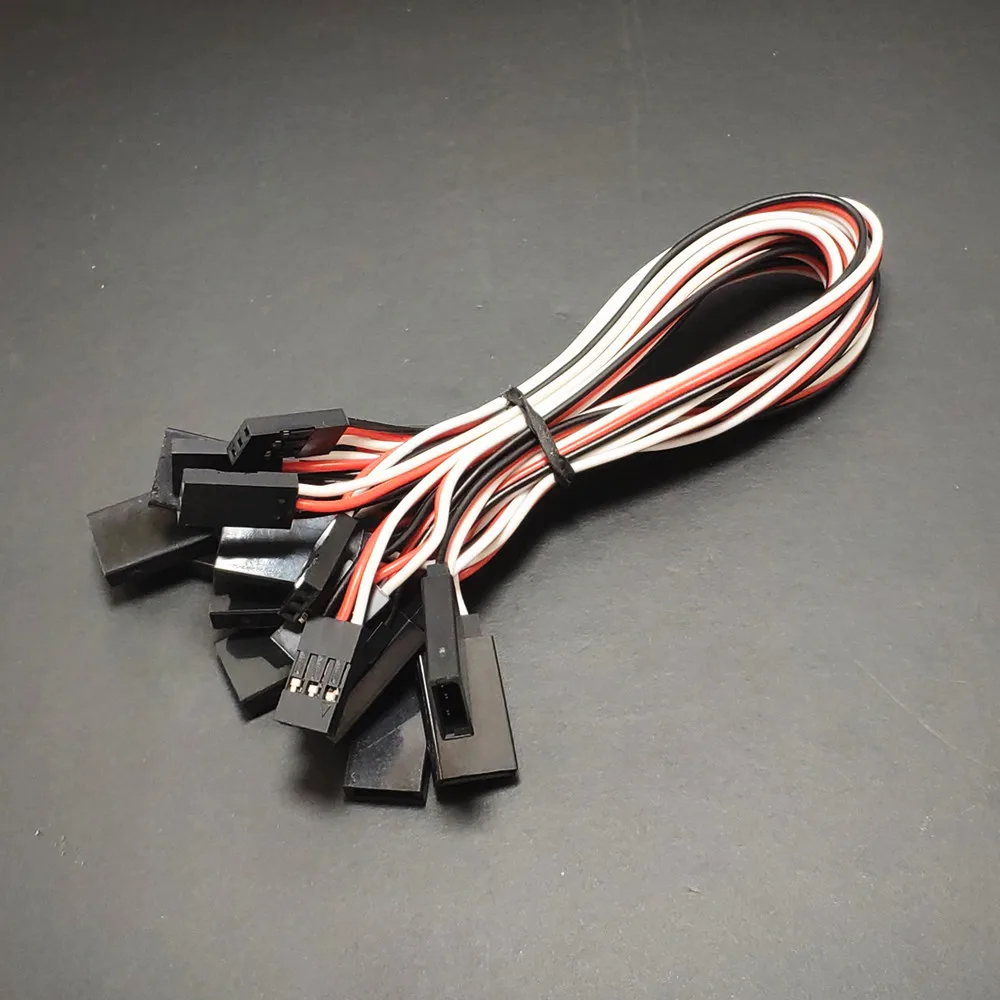 10pcs Servo Extension Cable 5cm/10cm/15cm/20cm/30cm 26AWG Wiring JR Futaba Male to Female Plug For RC DIY Model Accessories