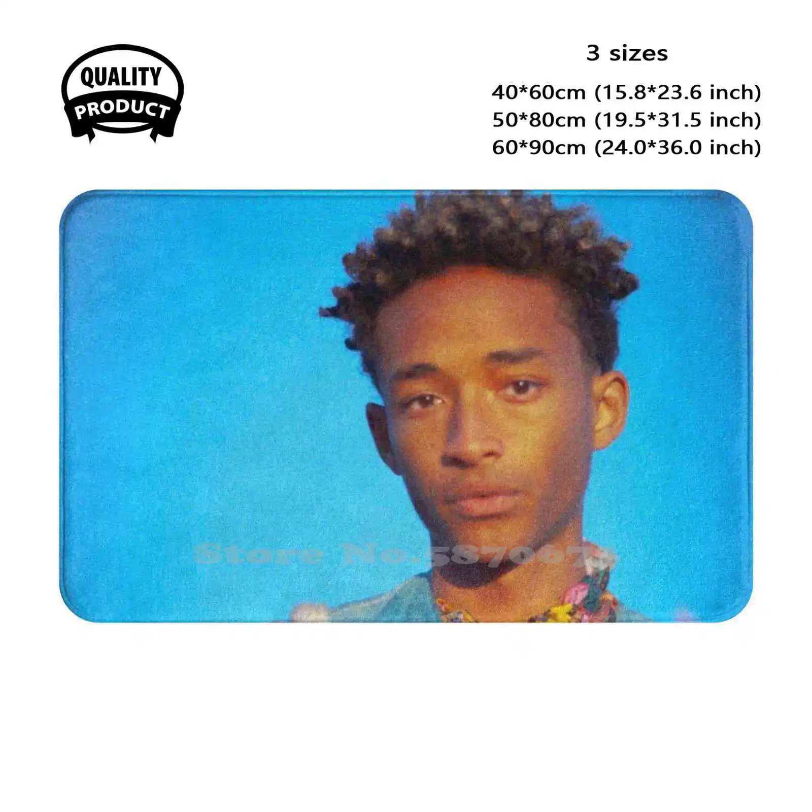 Portrait Sky Jaden Rainbow Soft Cushion Home Carpet Door Mat Car Rug Handsome Portrait Men Smith Car Rap Hip Hop Fashion