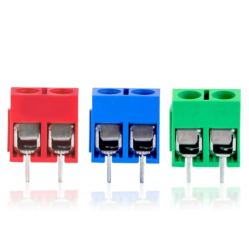 20Pcs/lot KF301-5.0-2P  Pitch 5.0mm Straight Pin 2P  Screw PCB Terminal Block Connector Blue GREEN RED