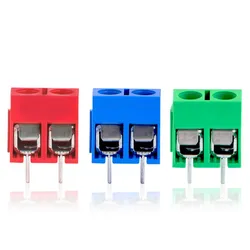 20Pcs/lot KF301-5.0-2P Pitch 5.0mm Straight Pin 2P Screw PCB Terminal Block Connector Blue GREEN RED