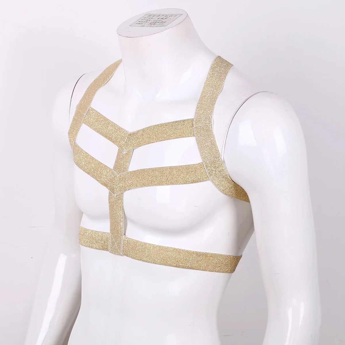 Men Shoulder Harness Straps Elastic Body Chest Harness Belt Shoulder Muscle Support Brace Sexy Clubwear Cosplay Costume Belt