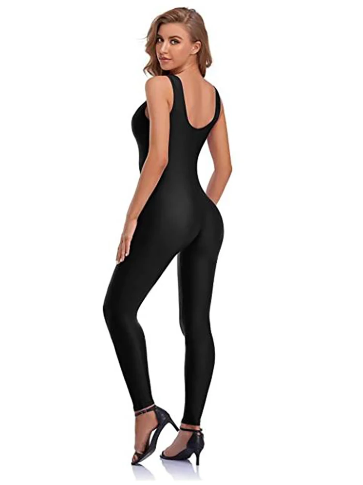 SPEERISE Black Tank Yoga Unitard Women Ballet Sleeveless Full Body Tight Jumpsuit Dance Costumes Bodysuit Free Shipping