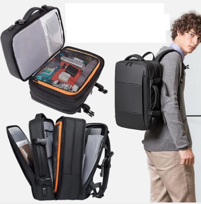 KAKA USB charge Travel Bag Backpack For Men Backpack Bag Luggage bags Travel Backpack Multi Function 15.6 inch Laptop backpack