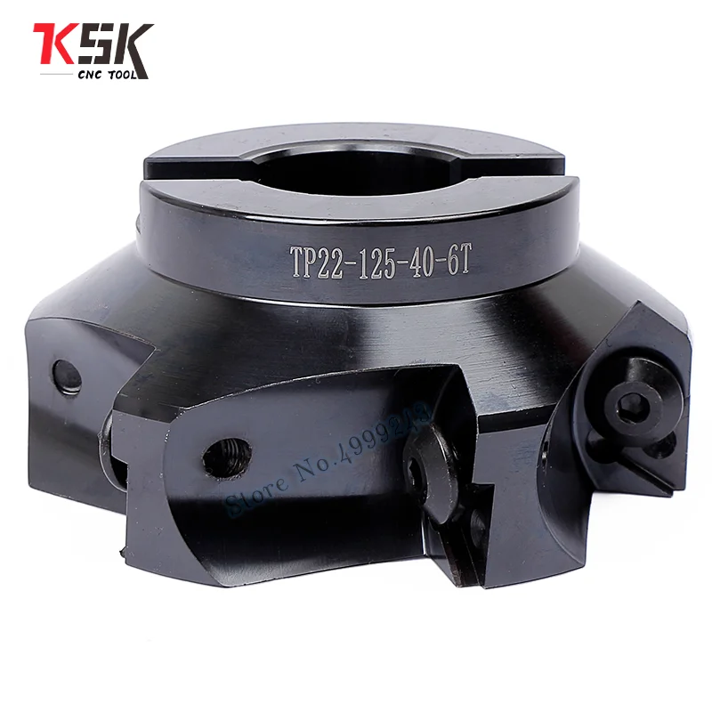 

TP16-50-22-4T or TP22-63-22-4T Right angle square shoulder indexable face milling cutter shell mill for TPKN22 carbide inserts