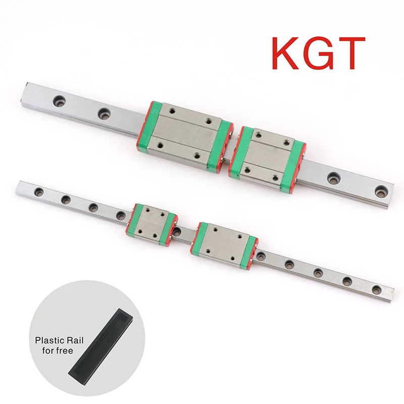 KGT Miniature Linear Guide Rail Carriage MGN7 MGN9 MGN12 MGN15 Slide Block L100 200 300 350 400 500 600 800mm Guides 3D Printer