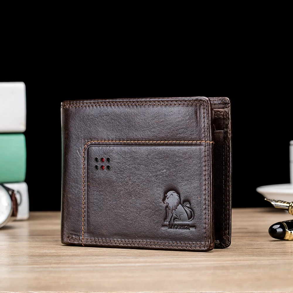 

Men Wallet Money Coin Holder Genuine Leather Vintage Credit Card Bag Multifunctional Male Purse Large Clutch Fashion carteira