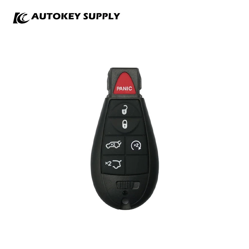 

For Chrysler Prox Shell 6B (Lock,Unlock,Panic，P-Gate,P-Window,Remote Start) No Logo Poly Dome Autokeysupply AKCRS150