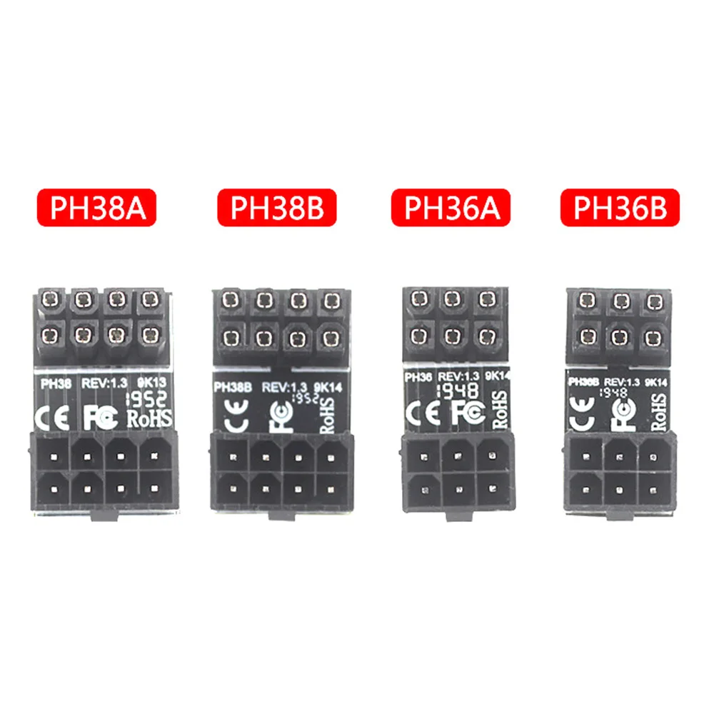 ATX 8pin 6Pin Male 180 Degree Angled to 8 Pin 6 Pin Female Power Jack Adapter Connector Converter for Desktops Graphics Card