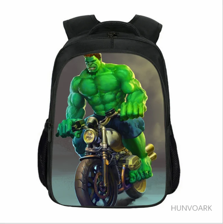 16 inch Superhero Hulk School Bag for Kids Girls Boys Backpack Children School Sets Pencil Bag Toddler Schoolbag Mochila