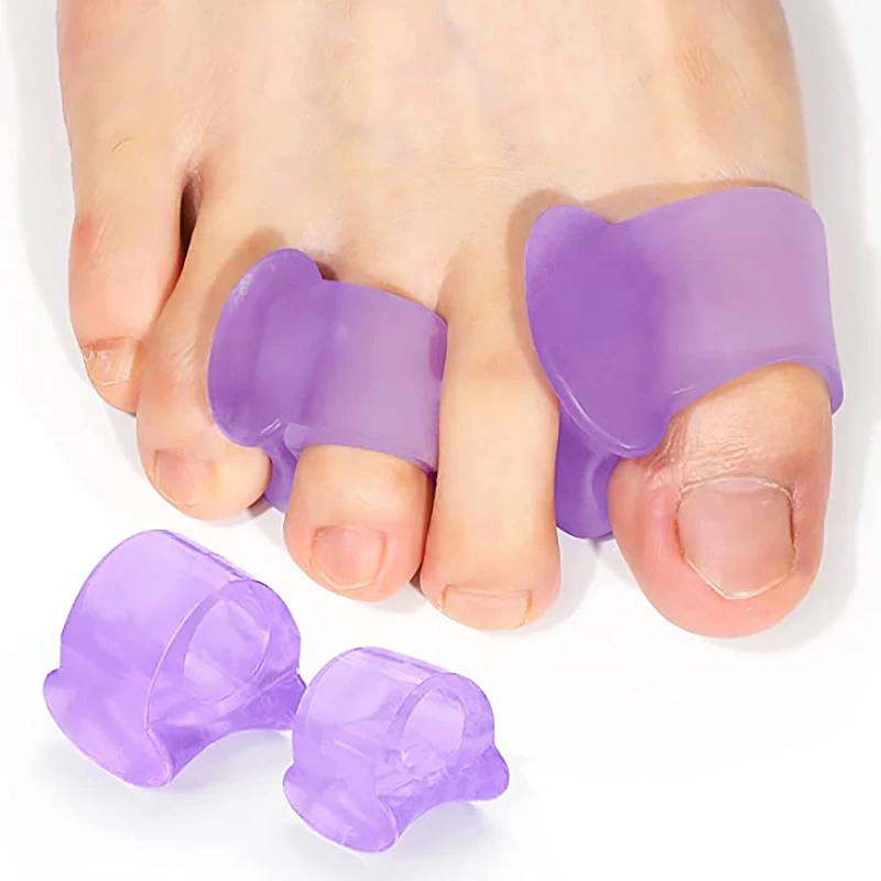 4pc Bunions Thumb Valgus Correction Pad Silicone Toe Separator Finger Toe Orthopedic Protection Adjuster Foot Care Pedicure Tool