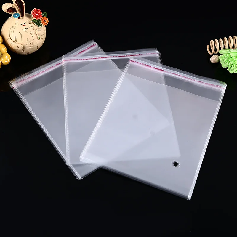 Transparent self-adhesive cellophane bags, small plastic bags for candy packaging, recloseable opp  bags