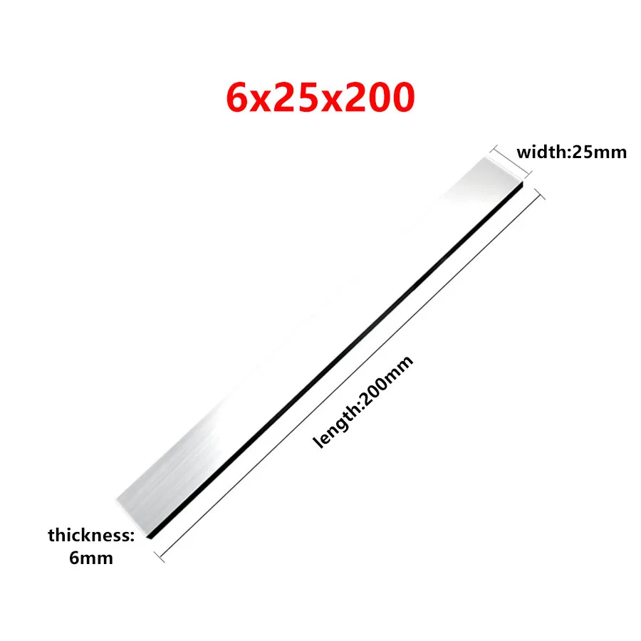 6x25x200 6*30*200 200mm Long White Steel Cutter 6x35x200 6*40*200 6x60x200 High Speed Steel 6mm CNC Lathe Tools Turning Tool Bar