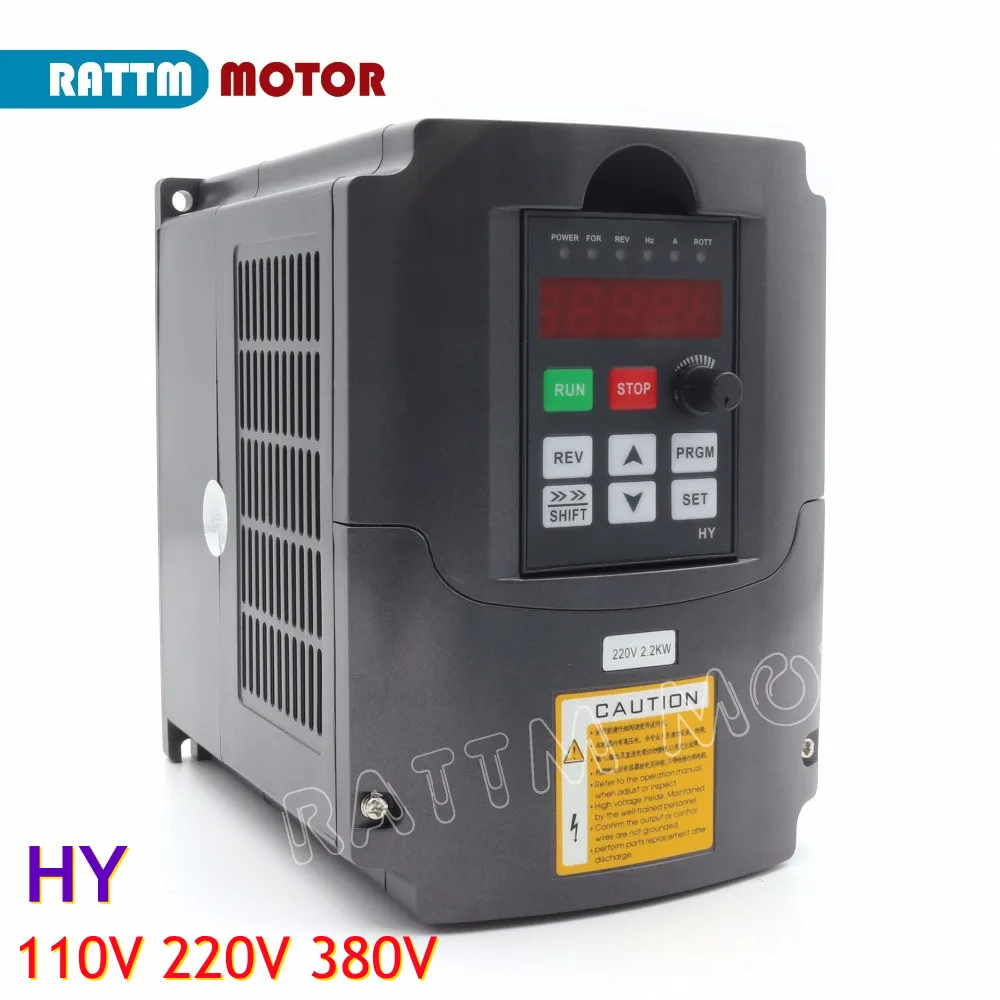 

2.2KW HY Inverter VFD 110V 220V 380V Speed Control Variable Frequency Drive 0-400Hz 3P output