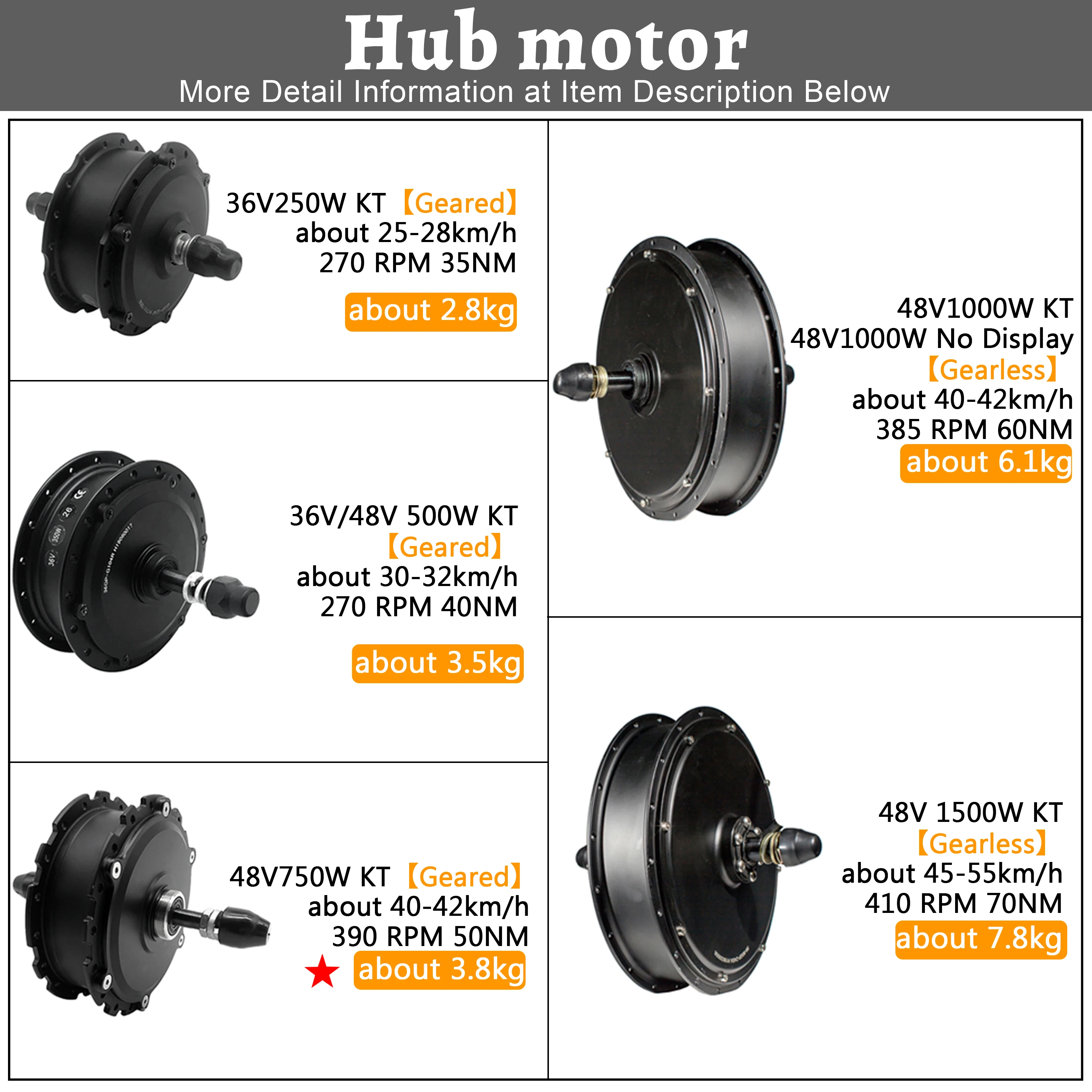 eBike Kit 36V 500W 48V 750W 1000W 1500W Front Rear e-bike Wheel Hub Motor Electric Bicycle Bike Conversion Kit with battery