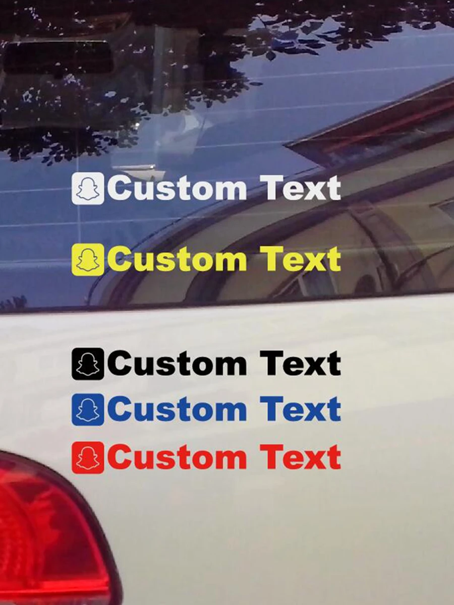 Custom Text Stickers Decals For Snapchat  car Rear Windshield Motorbike Drop Shipping view 2