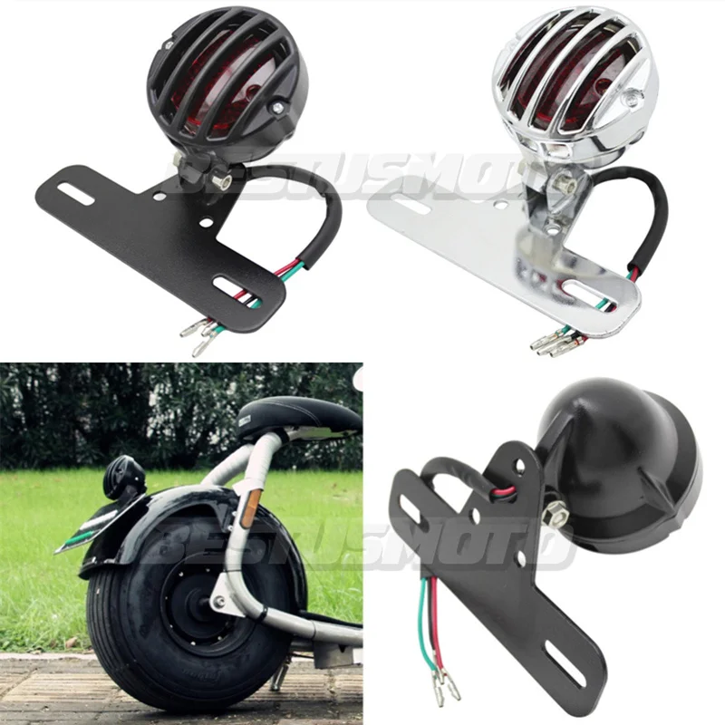 

Motorcycle Iron Metal Vintage License Mount Tail Light Brake Light Lamp For Harley Bobber Chopper