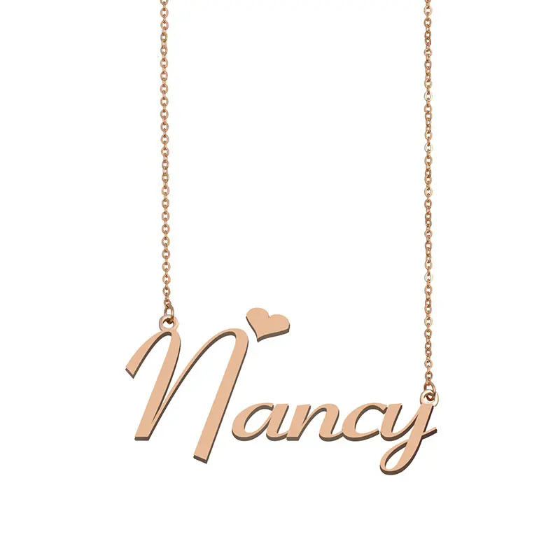 

Nancy Name Necklace Custom Personalized Gold Pendant for Women Girls Best Friends Birthday Wedding Christmas Mother Days Gift