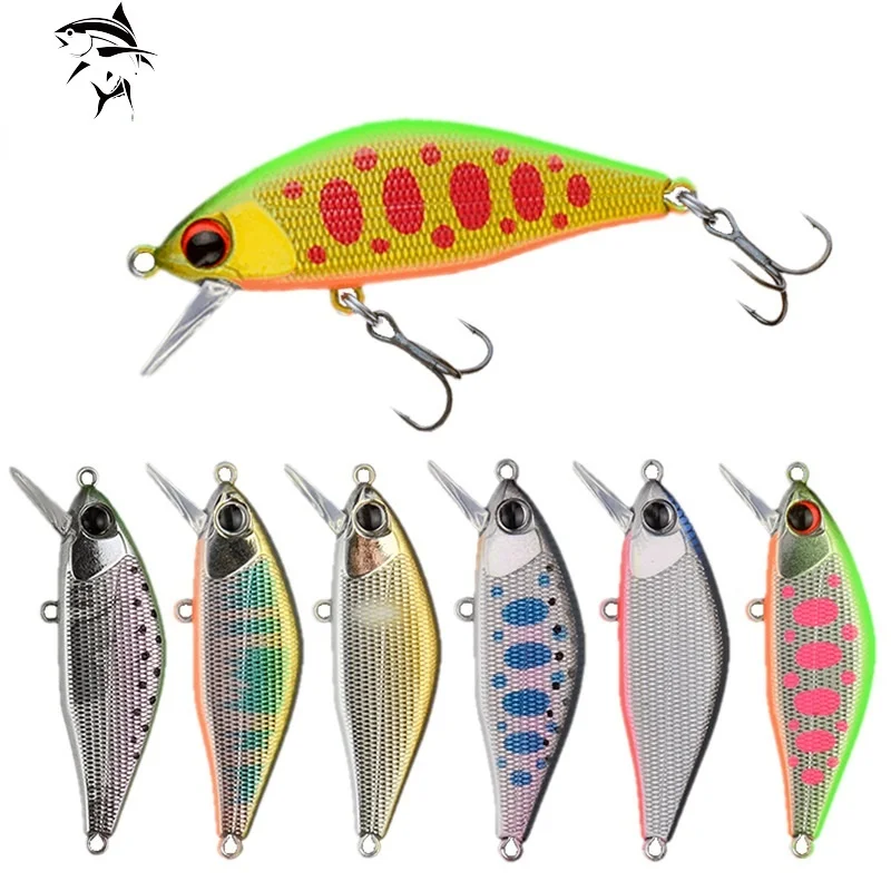 Minnow 45mm 4g Wobbler Fishing Lure Japan Jerkbait Bait Perch Pesca Mini Sinking Wobblers Lures Hard Deep Artificial