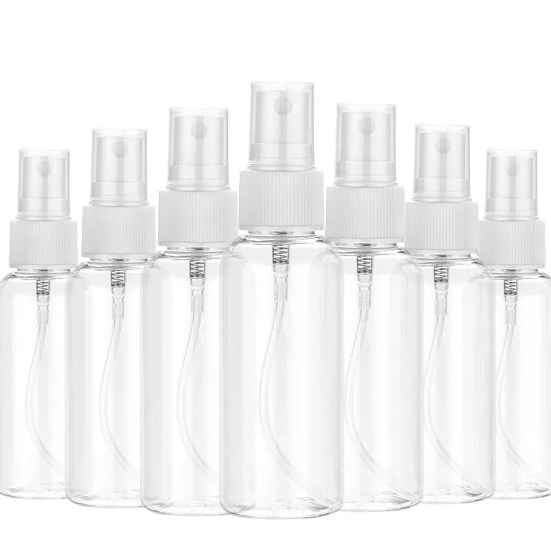 

20Pcs Spray Bottle 10ml 30ml 50ml 60ml 100ML Travel Refillable Vial Plastic Container Disinfection Atomizer