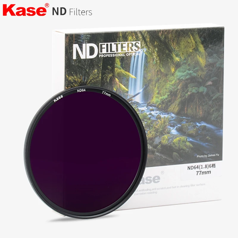 

Kase 40.5/43/49/52/55/58/67/72/77/82/95mm Slim Muti-Coated ND Filter ND0.9 ND8 Neutral Density Lens Filter Optical Glass 3 Stops