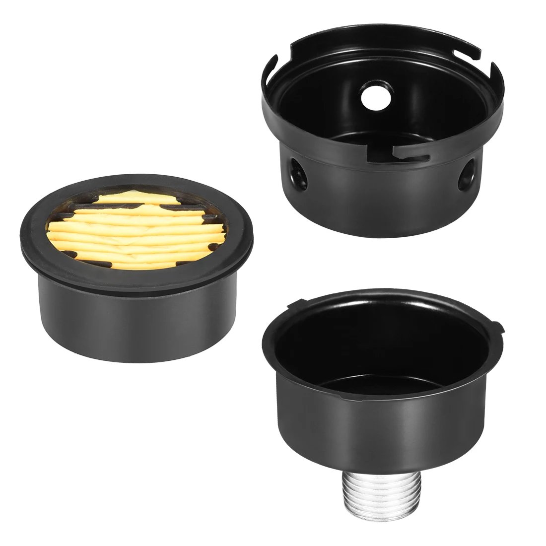 Uxcell 금속 공기 압축기 필터 소음기, 1/2 BSP 20mm 스레드, 2.95 "높이, 직경 2.44"